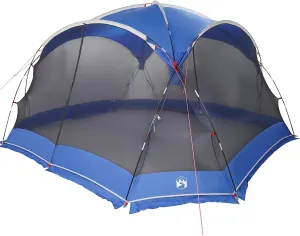 vidaXL Extra Large Collapsible Camping Tent | Water Resistant UV Suitable for 10 People Portable and Easy Setup Modern Azure Blue Design Outdoor Family