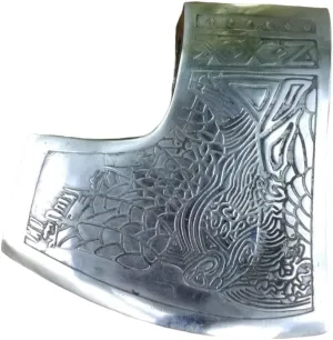 Viking Axe Blade Forged Camping Axe Blade, High Carbon Steel EN 45 Sharp Blade Viking Bearded Nordic, Handmade Blade Camping Axe Hatchet-Norse Axe, Tomahawk Vikings Bearded Axe A01 AZHAN STEEL CRAFT