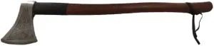Viking Axe Forged Camping Axe with Wood Shaft, High Carbon Steel EN 45 Sharp Blade Viking Bearded Nordic,Handmade Camping Axe Hatchet-Norse Axe, Tomahawk Vikings Bearded Axe A21 AZHAN STEEL CRAFT