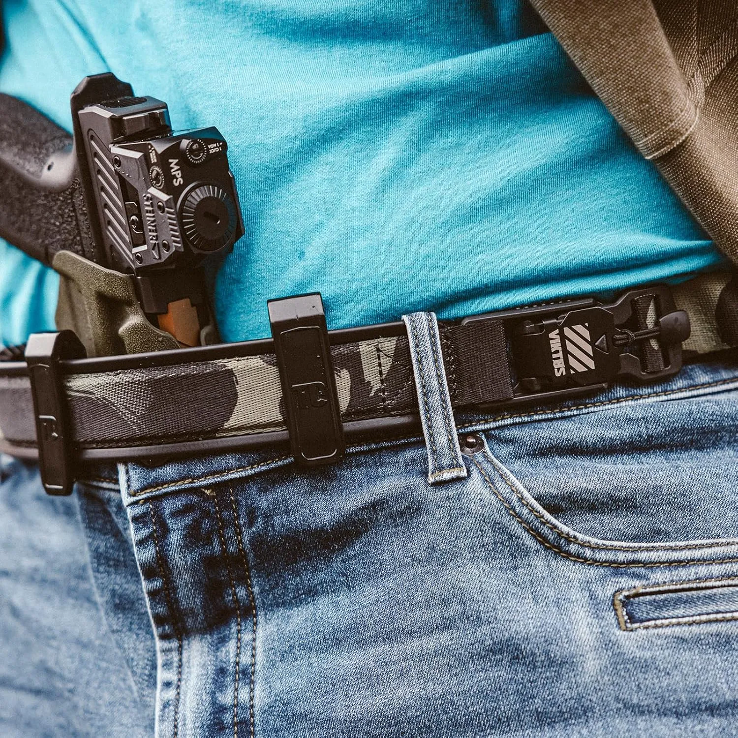 VIKTOS Men's Counteract CCW Durable Magnetic V-Buckle Adjustable EDC & Concealed Carry Hunting Shooting Gun Holster Belt