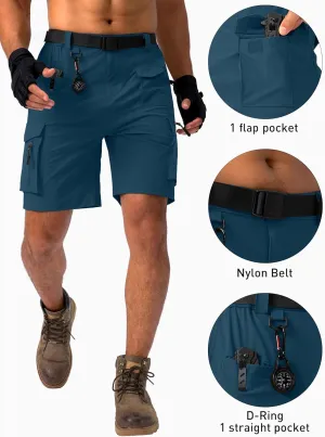 Viodia Men's Hiking Cargo Shorts Stretch Tactical Shorts for Men with 8 Pockets Quick Dry Lightweight Shorts for Work Fishing