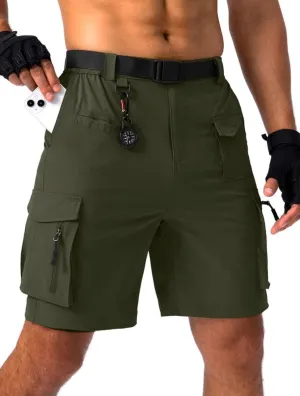 Viodia Men's Hiking Cargo Shorts Stretch Tactical Shorts for Men with 8 Pockets Quick Dry Lightweight Shorts for Work Fishing