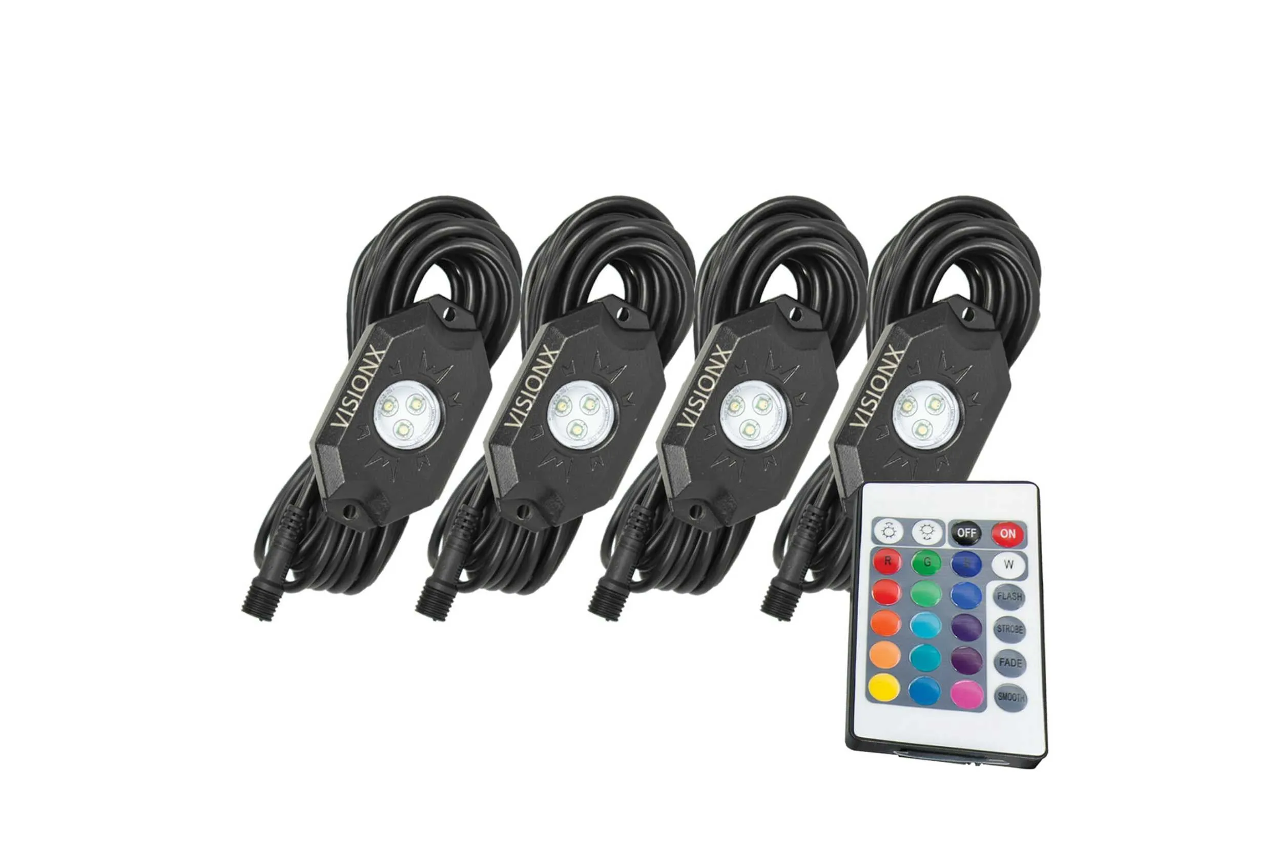Vision X LED Rock Light System: (9W / 6 Pod Set / Green)
