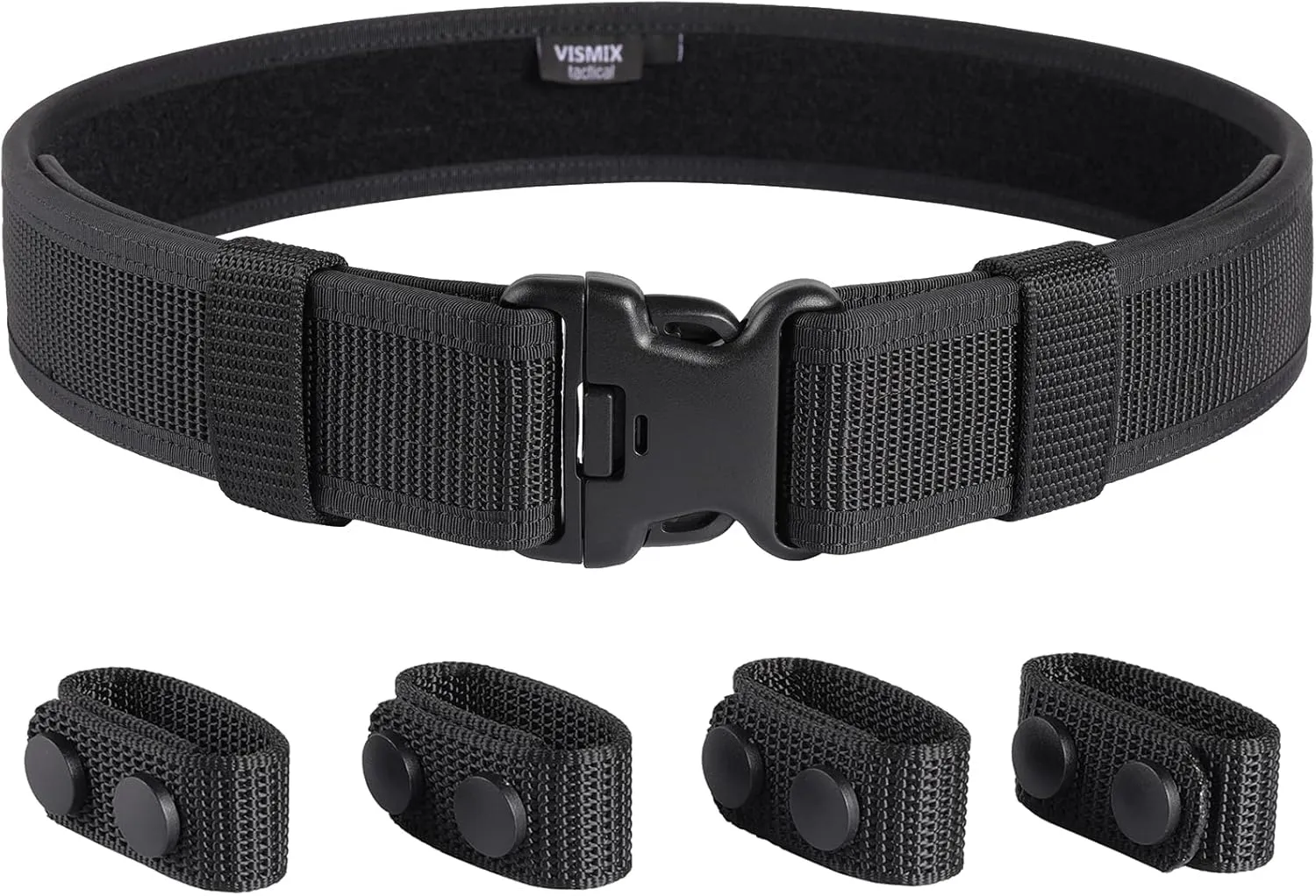 VISMIX Duty Belt, 2" Police Security Nylon Duty Belts Law Enforcement with 4 Belt Keepers