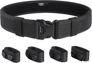 VISMIX Duty Belt, 2" Police Security Nylon Duty Belts Law Enforcement with 4 Belt Keepers
