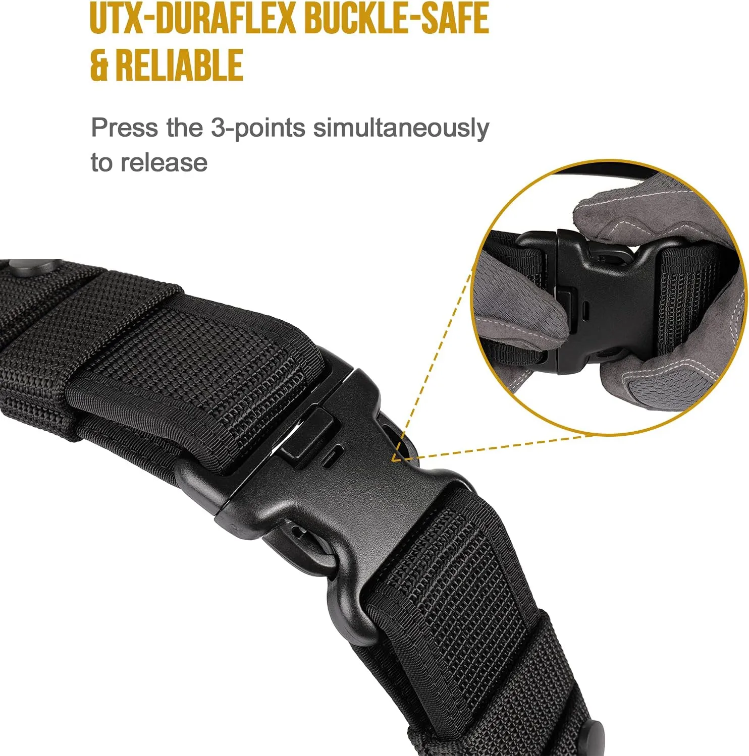 VISMIX Duty Belt, 2" Police Security Nylon Duty Belts Law Enforcement with 4 Belt Keepers