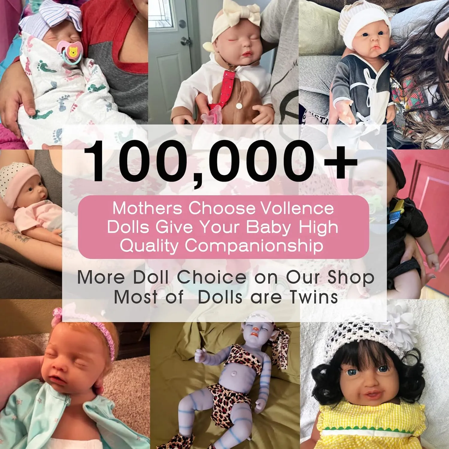 Vollence 16 inch Reborn Silicone Baby Dolls Girl Cute Lifelike Platinum Newborn Silicone Baby Dolls Anti-Stress Toys My Melody for Kid with Gift Box for Kids Age 3  - Girl