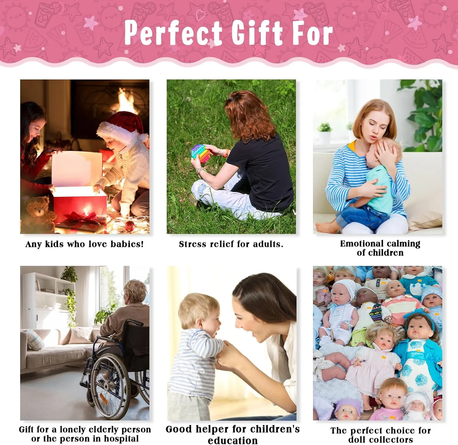 Vollence 18 inch Soft Silicone Dolls - Perfect for Collectors & Baby Gifts. Not Vinyl Dolls. Also Ideal for Children's Christmas & Birthday Gifts - Boy