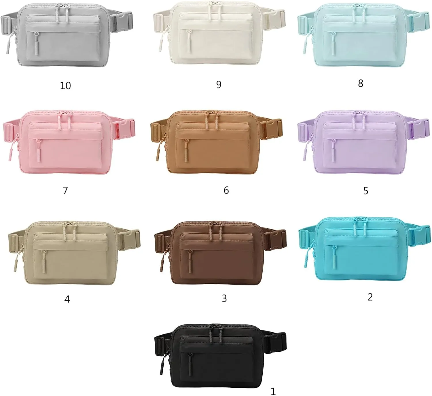 Waist Bag Small Crossbody Bag Fashion Waist Pack Solid Color Chest Bag With Adjustable Strap Belt Bag For Running Hiking
