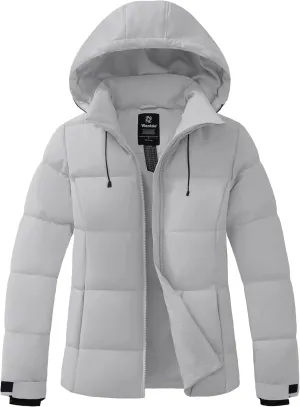 wantdo Women's Recycled Winter Coat Waterproof Puffer Jackets With Hood