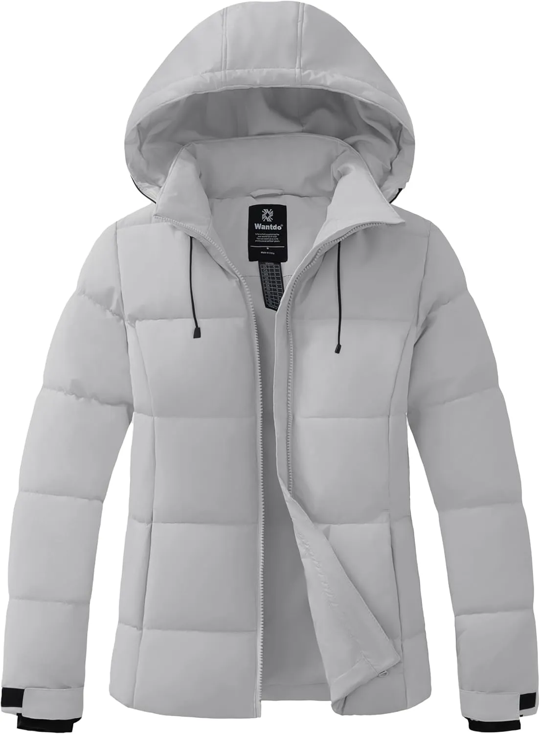 wantdo Women's Recycled Winter Coat Waterproof Puffer Jackets With Hood