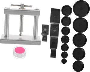 Watch Press Tool for Efficient Battery Replacement and Back Case Closing Versatile Repair Kit for Quartz and Mechanical Watches Dies and Grease