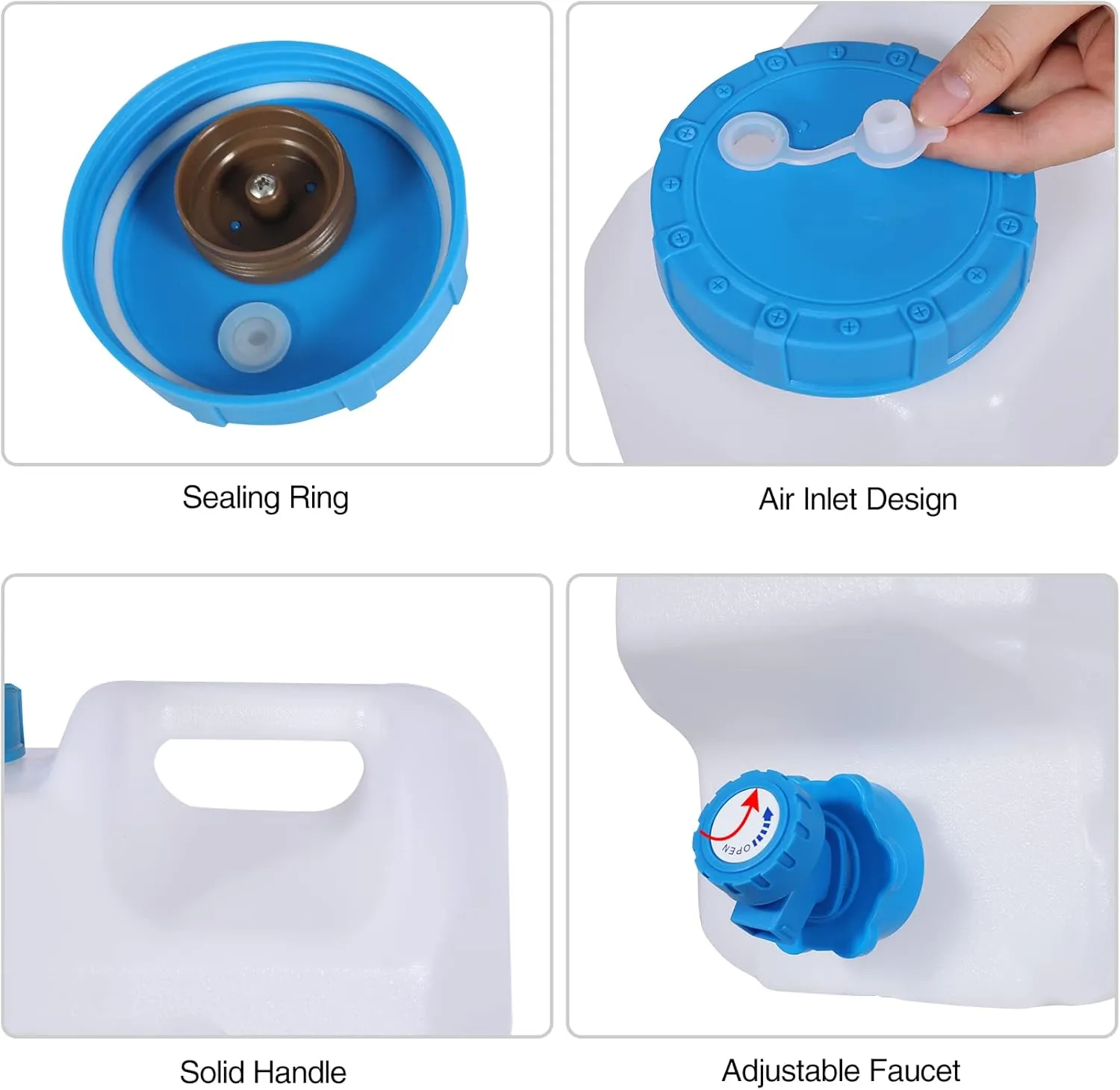 Water Container with Spigot, 4 Gallon Portable Water Storage for Camping (15L New)