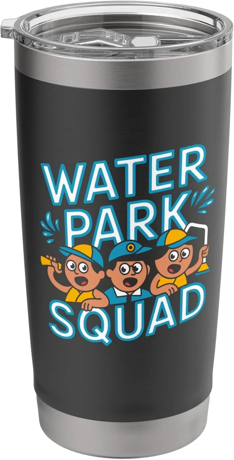 Water Park Squad, Water Park Amusement Team Crew Stainless Steel Insulated Tumbler