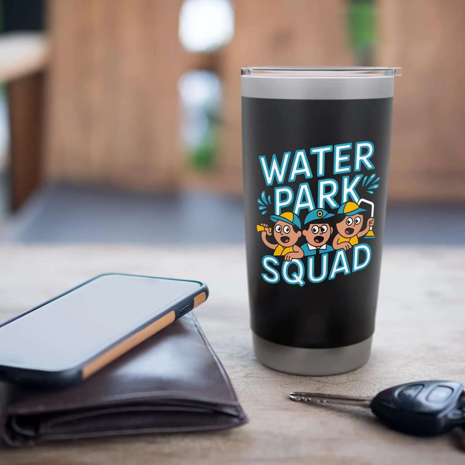 Water Park Squad, Water Park Amusement Team Crew Stainless Steel Insulated Tumbler