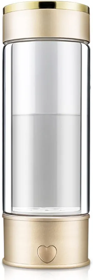 Water Purifiers, Hydrogen-Rich Water Bottle Portable Hydrogen Alkaline Water Generator Change Water Quality to Produce Hydrogen Water Within 3 Minutes 1300-1600PPBGlass Bottle 430ML