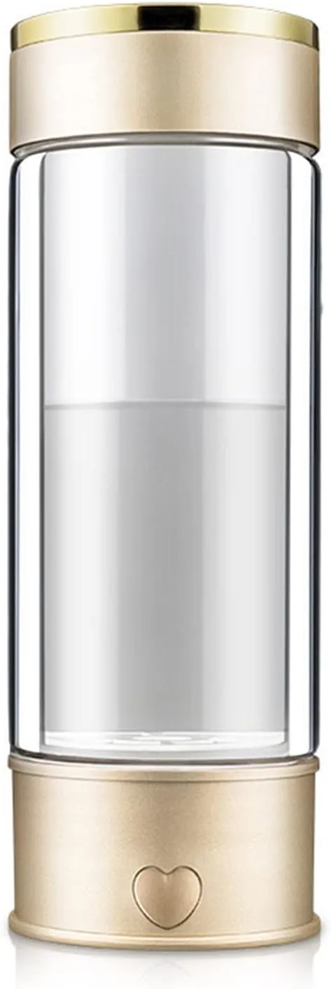 Water Purifiers, Hydrogen-Rich Water Bottle Portable Hydrogen Alkaline Water Generator Change Water Quality to Produce Hydrogen Water Within 3 Minutes 1300-1600PPBGlass Bottle 430ML
