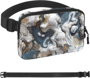 Watercolor Paste Marble-2012 Belt Bag for Men and Women Fanny Pack,Belt Bag with Adjustable Strap,Fashion Crossbody Everywhere Belt Bag for Travel Outdoors Running Hiking