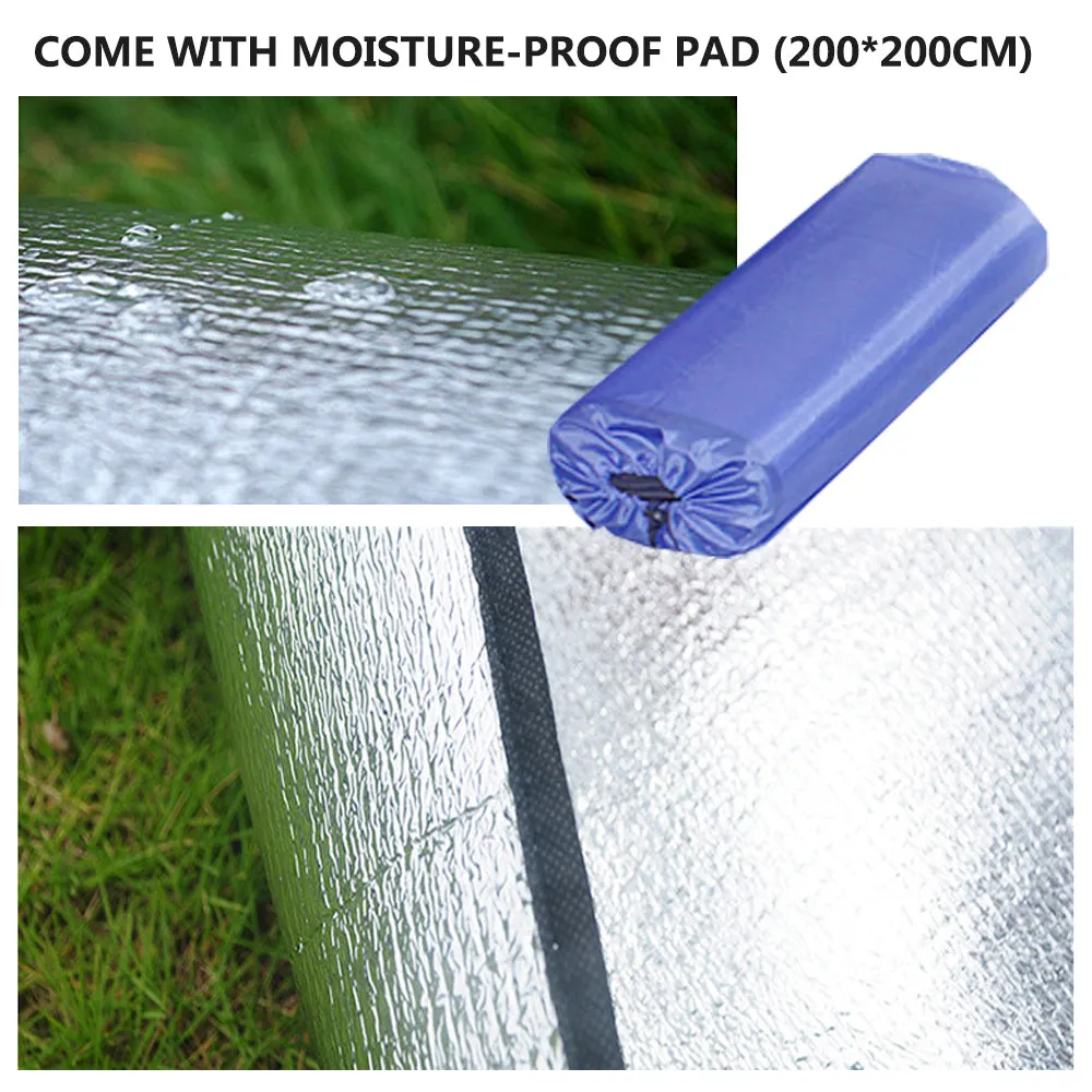 Waterproof Automatic Camping Tent 3-4 Person Come with Moisture Proof Pad(Blue)-NSW_Rural