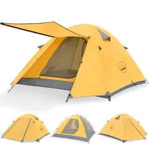 Waterproof Backpacking Tent 2/3 Person Lightweight Camping, Hiking, Tents, Aluminum Frame Double Layer