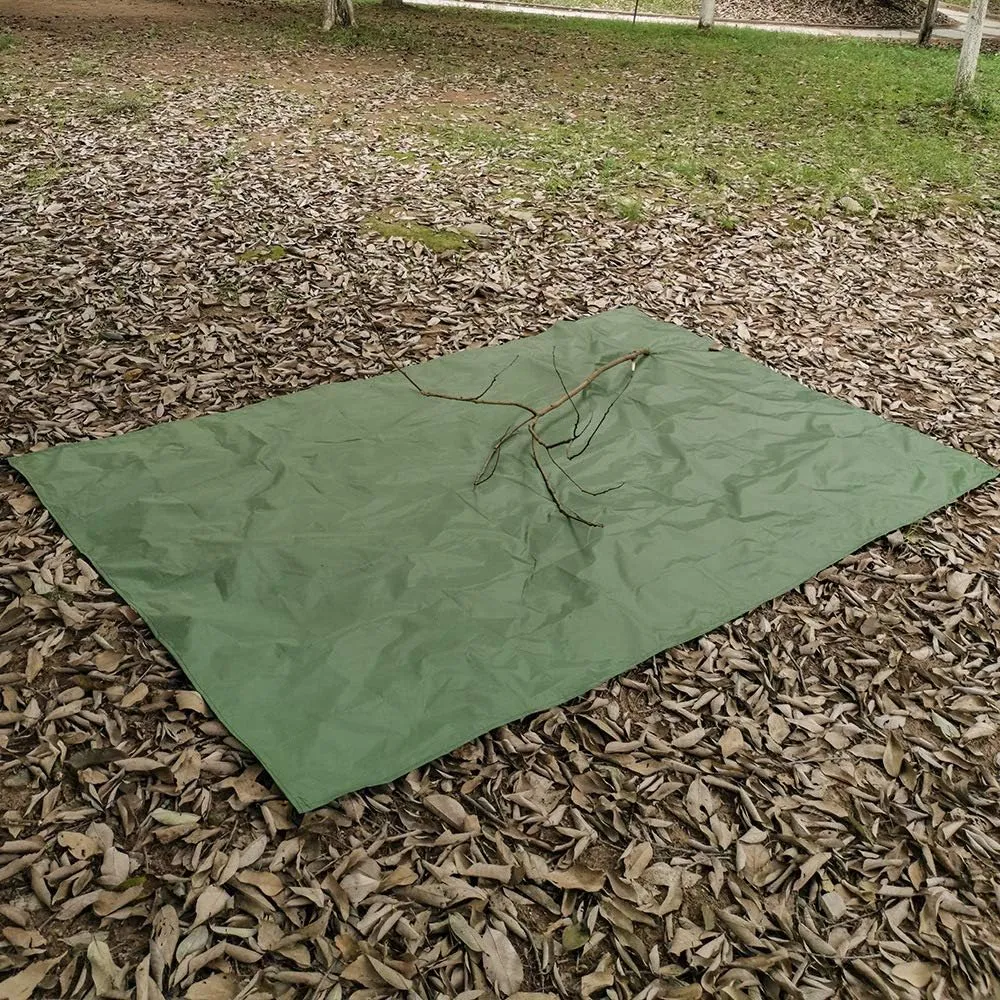 Waterproof Camping Shelter Tent Tarp,Camouflage Outdoor Portable Lightweight Rainproof Mat RainTent (Blue,2.3x1.4m)