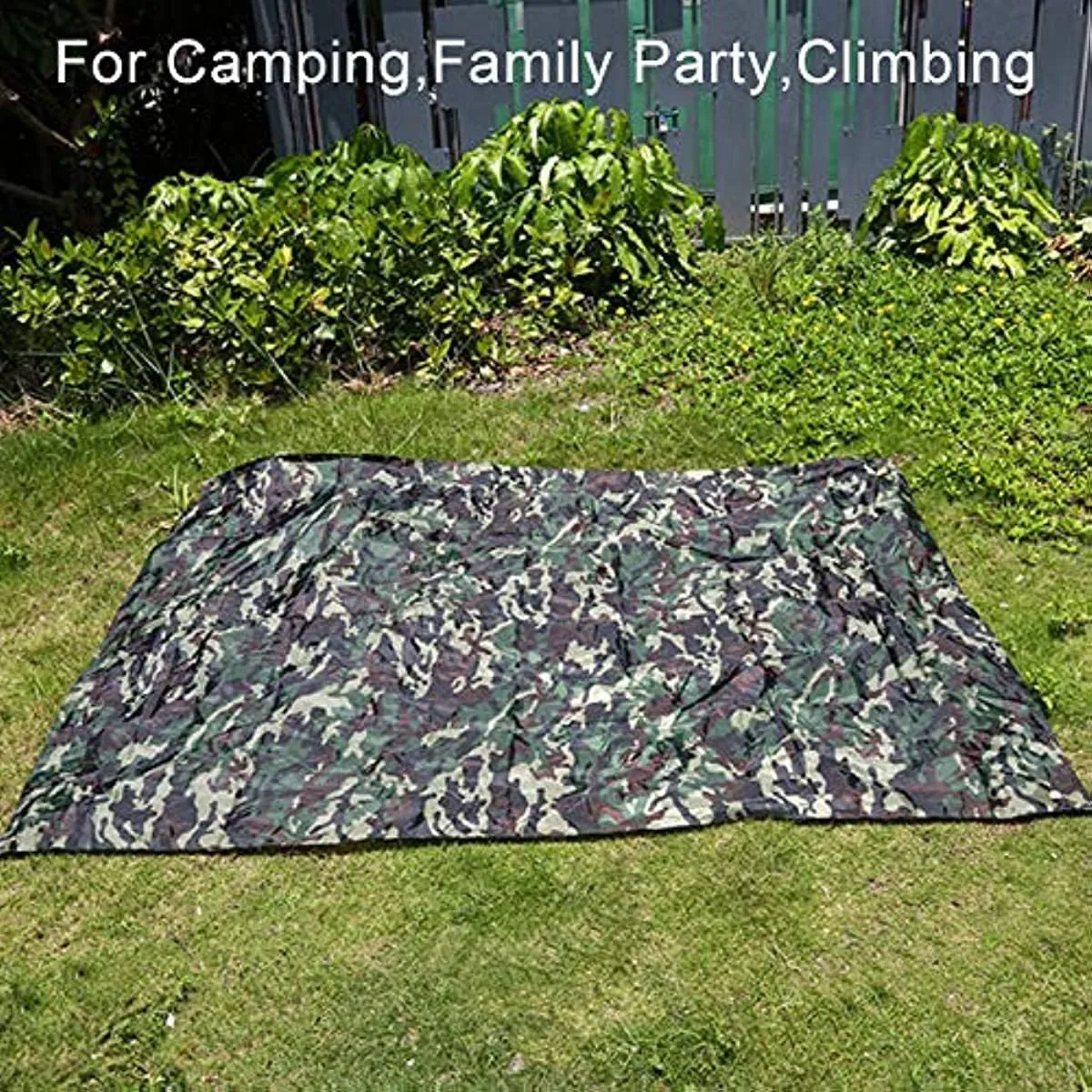 Waterproof Camping Shelter Tent Tarp,Camouflage Outdoor Portable Lightweight Rainproof Mat RainTent (Blue,2.3x1.4m)