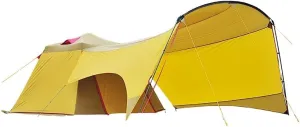 Waterproof Family Camping Tent for 3-4 People, Easy Setup Leisure Tent with Canopy Gazebo, Lightweight Breathable