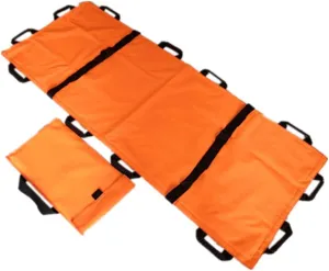 Waterproof Folding Soft Stretcher First Aid Medical Stretcher with 12 Handles and Handbag Long Distance Transport Disability Care Hospital Clinic,Orange