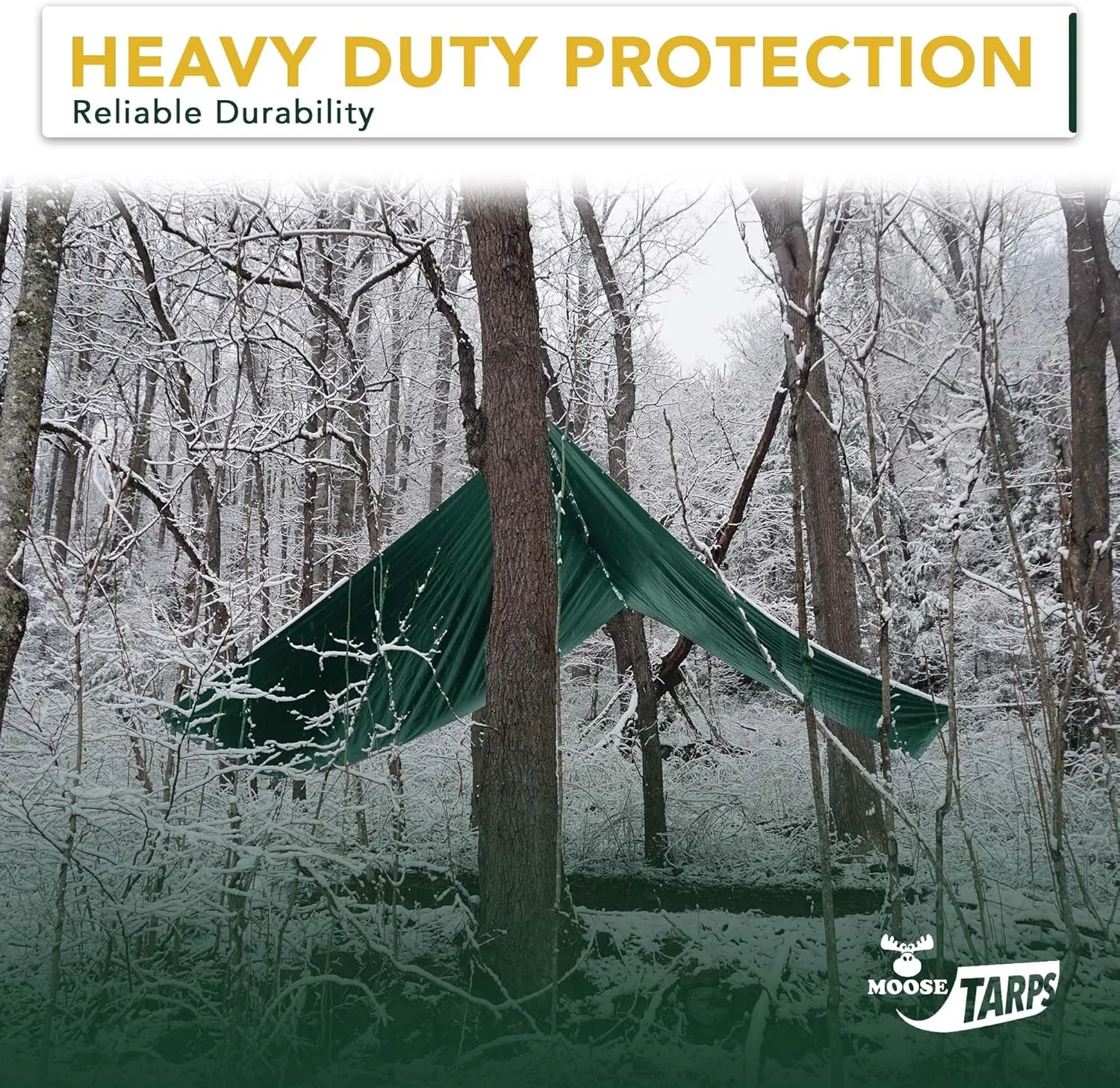 Waterproof Heavy Duty Tarp - for Wood Furniture, Car, Boat, Pool, & More - Tear Resistant - 20x20 Foot Indoor/Outdoor Reversible Green/Brown