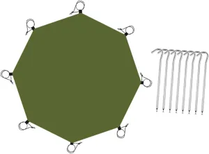 Waterproof Octagonal Tent Footprint Ground Sheet Oxford Cloth Multipurpose Picnic Blanket Camping Tarp for Backpacking Trips, with 8 Ground Nails