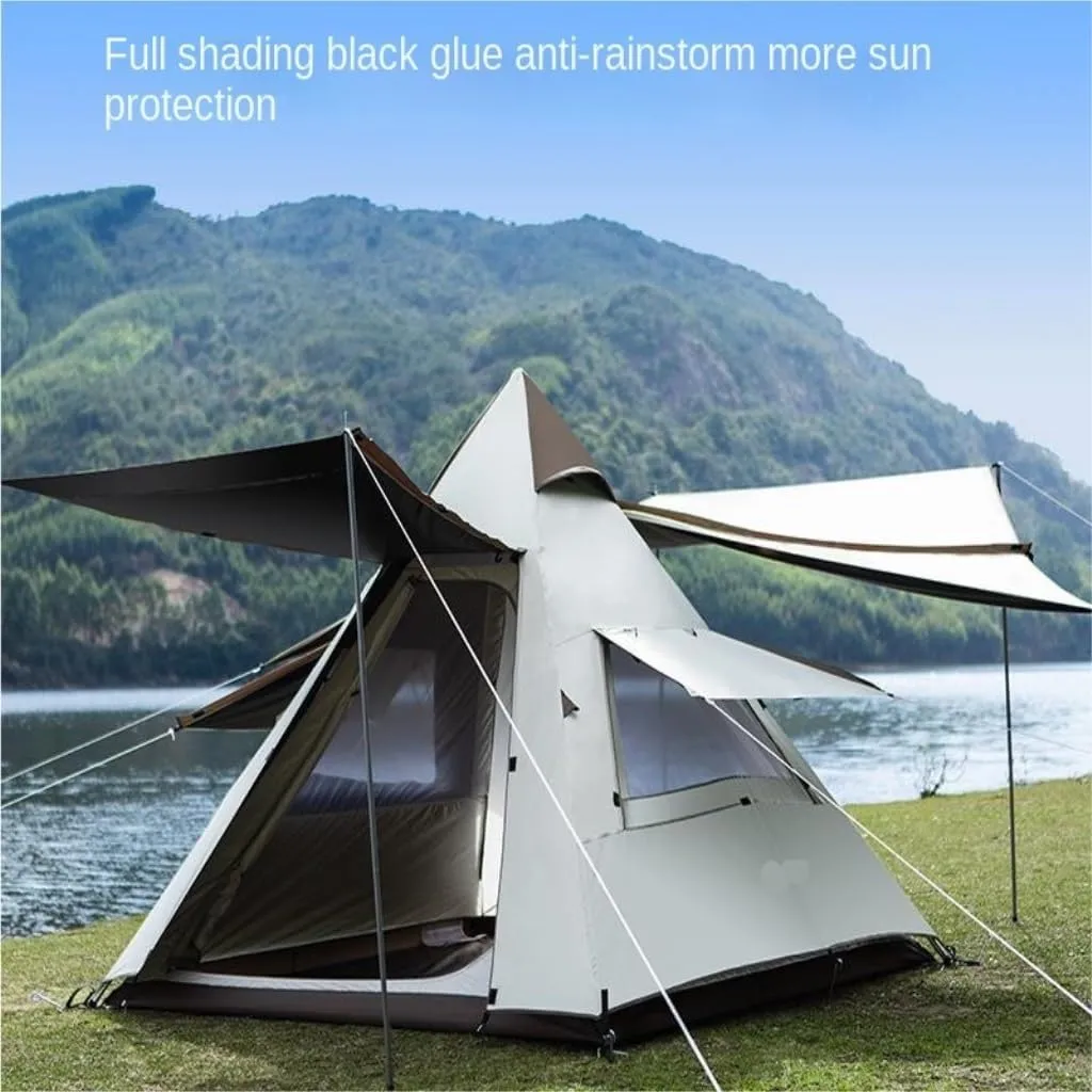Weatherproof Tents Fully Automatic Double-Layer Tent Outdoor Portable Camping Thickened Rainproof Camping Equipment Tent Camping and Hiking Tents