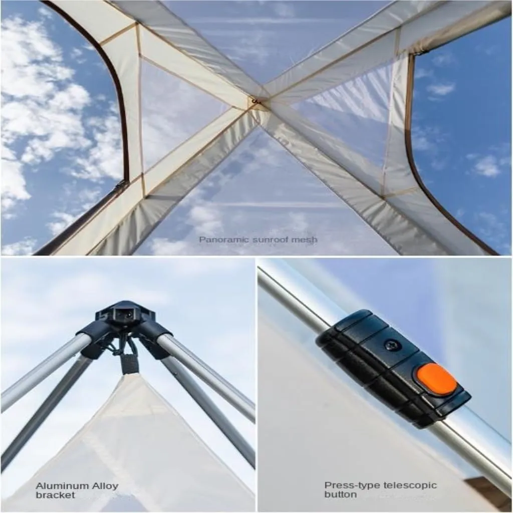 Weatherproof Tents Fully Automatic Double-Layer Tent Outdoor Portable Camping Thickened Rainproof Camping Equipment Tent Camping and Hiking Tents