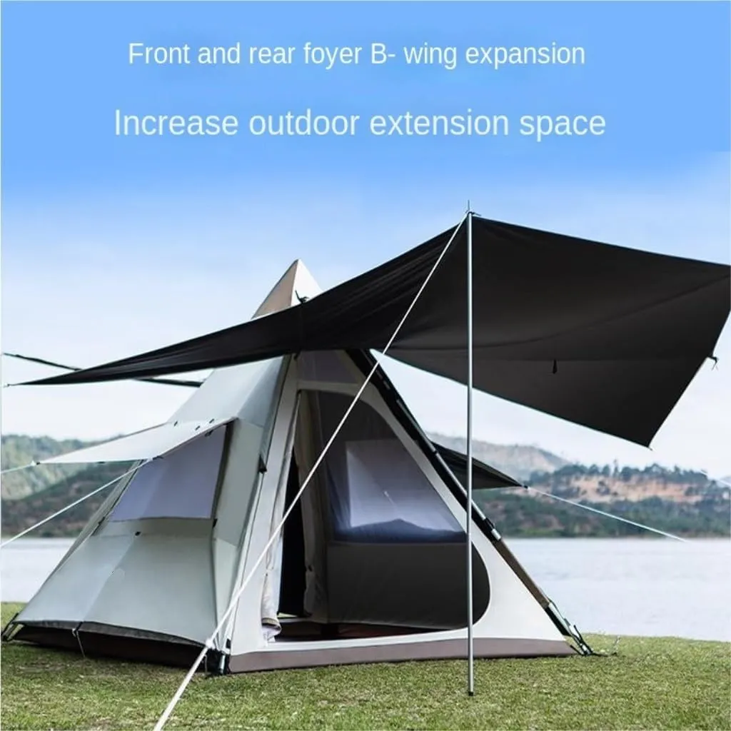 Weatherproof Tents Fully Automatic Double-Layer Tent Outdoor Portable Camping Thickened Rainproof Camping Equipment Tent Camping and Hiking Tents