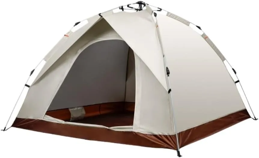 Weatherproof Tents Outdoor Camping Tent Semi-Automatic Outdoor Tent Installation-Free Portable Folding Double-Layer Camping Tent Camping and Hiking Tents
