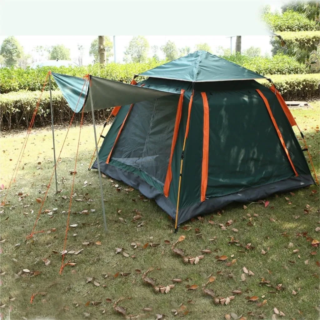 Weatherproof Tents Outdoor Spring-Type Automatic Quick-Open Tent 4-5 People Double-Layer Tent Outdoor Mountain Camping Tent Camping and Hiking Tents