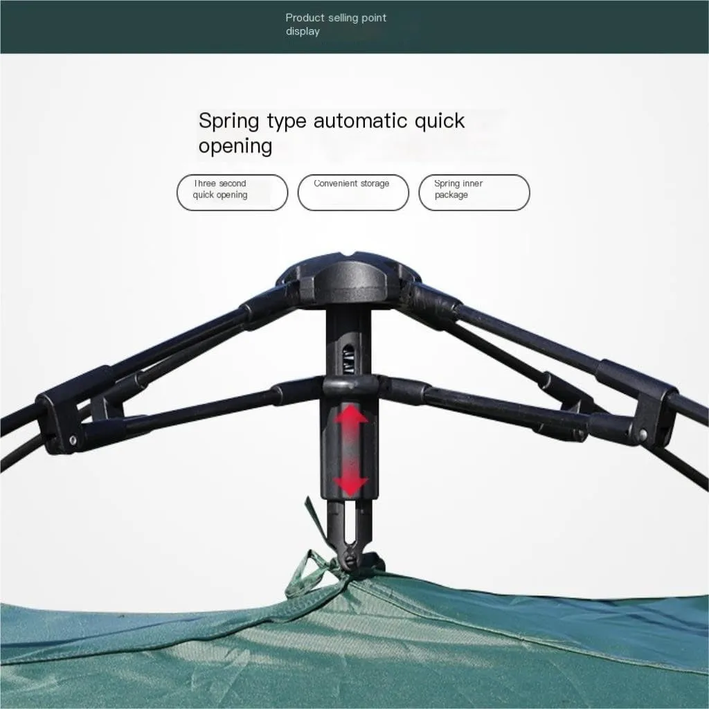 Weatherproof Tents Outdoor Spring-Type Automatic Quick-Open Tent 4-5 People Double-Layer Tent Outdoor Mountain Camping Tent Camping and Hiking Tents