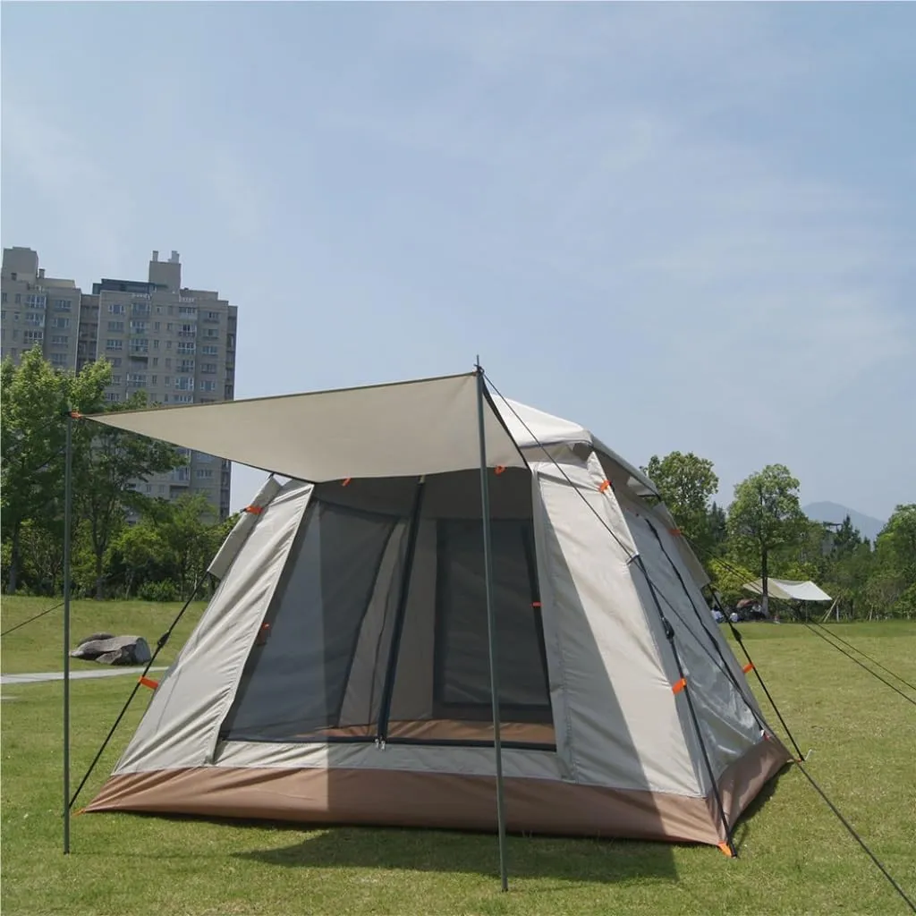 Weatherproof Tents Outdoor Spring-Type Automatic Quick-Open Tent 4-5 People Double-Layer Tent Outdoor Mountain Camping Tent Camping and Hiking Tents