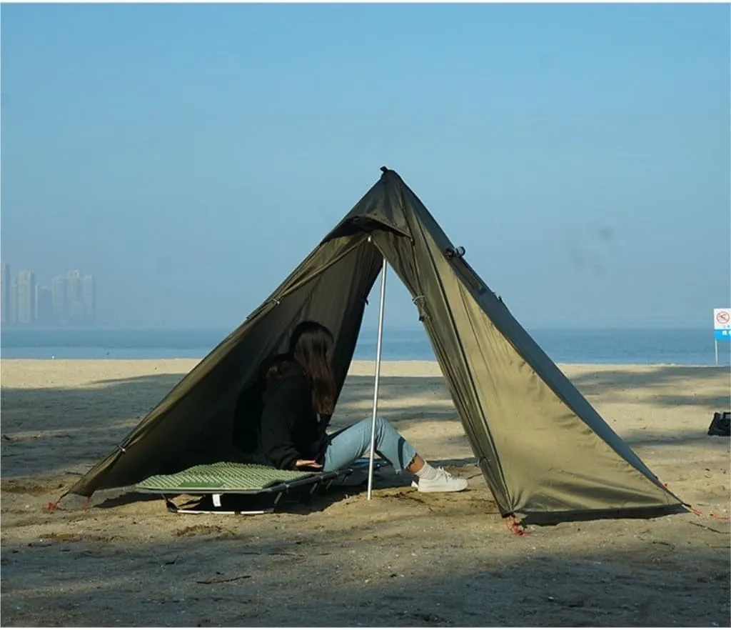 Weatherproof Tents Outdoor Waterproof Camping Double-Layer Tent Set Single Wood Stove Chimney Tent Camping Tent Camping and Hiking Tents