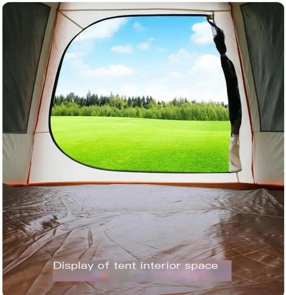 Weatherproof Tents Tent Outdoor Automatic Tent Sun Protection Rainstorm Tent Camping Double-Layer Aluminum Pole Hexagonal Tent Camping and Hiking Tents