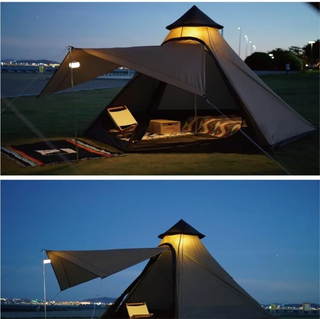 Weatherproof Tents Tent Outdoor Camping Tent Camping Portable Tent Multi-Person Double-Layer Windproof Tent Beach Park Tent Camping and Hiking Tents