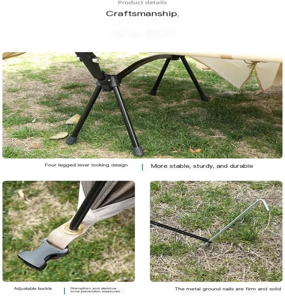 Weatherproof Tents Tent Outdoor Folding Aluminum Pole Double Layer Weatherproof Tent Camping Tent Beach Camping Windproof Tent Camping and Hiking Tents