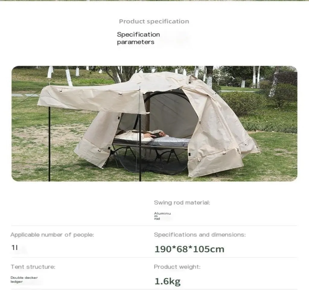 Weatherproof Tents Tent Outdoor Folding Aluminum Pole Double Layer Weatherproof Tent Camping Tent Beach Camping Windproof Tent Camping and Hiking Tents
