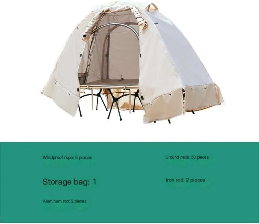 Weatherproof Tents Tent Outdoor Folding Aluminum Pole Double Layer Weatherproof Tent Camping Tent Beach Camping Windproof Tent Camping and Hiking Tents