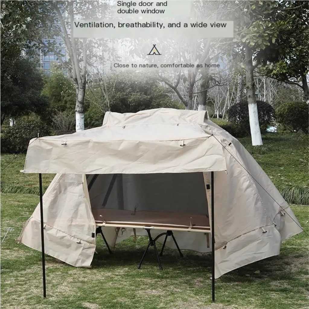 Weatherproof Tents Tent Outdoor Folding Aluminum Pole Double Layer Weatherproof Tent Camping Tent Beach Camping Windproof Tent Camping and Hiking Tents