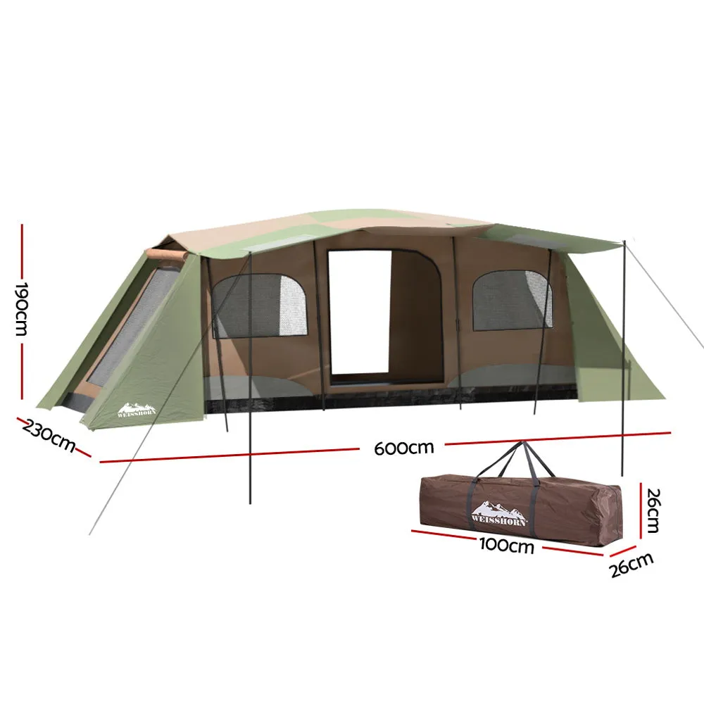 Weisshorn Instant Up Camping Tent 10 Person Outdoor Family Hiking Tents 3 Rooms-WA_Rural