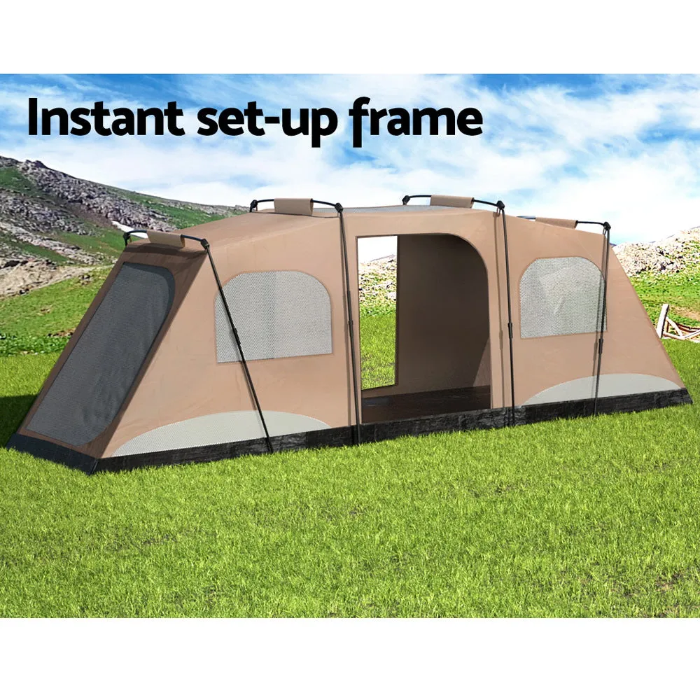 Weisshorn Instant Up Camping Tent 10 Person Outdoor Family Hiking Tents 3 Rooms-WA_Rural