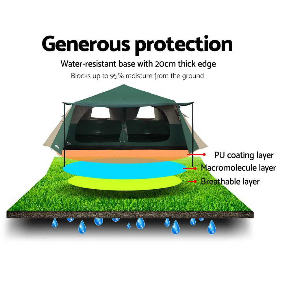 Weisshorn Instant Up Camping Tent 8 Person Pop up Tents Family Hiking Dome Camp-REMOTE
