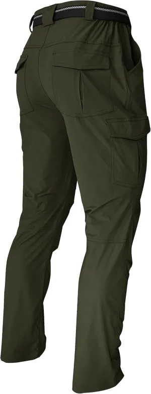 WENRONSTA Men's Hiking Work Cargo Pants Quick-Dry Lightweight Waterproof 6 Pockets Outdoor Mountain Fishing Camping Pants