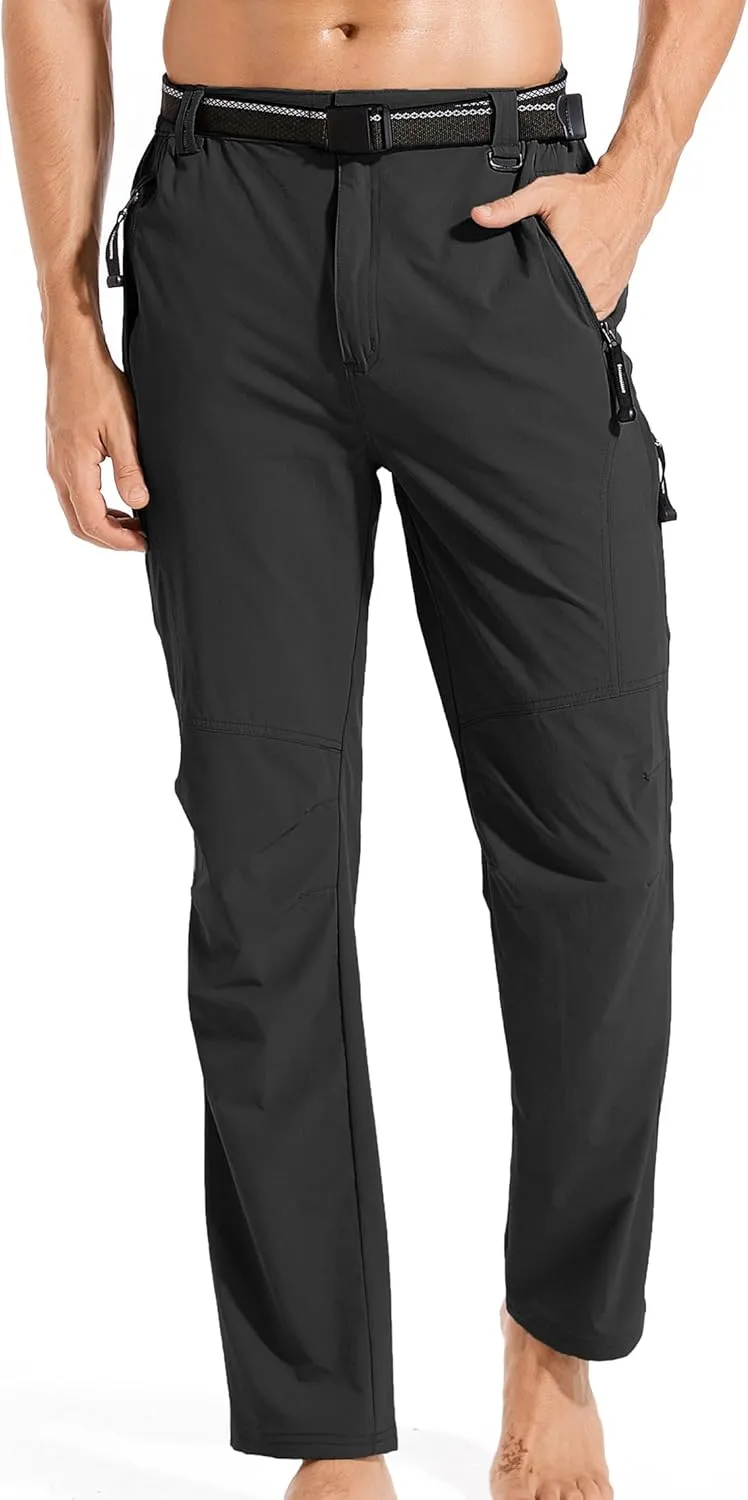 WENRONSTA Men's Hiking Work Cargo Pants Quick-Dry Lightweight Waterproof 6 Pockets Outdoor Mountain Fishing Camping Pants