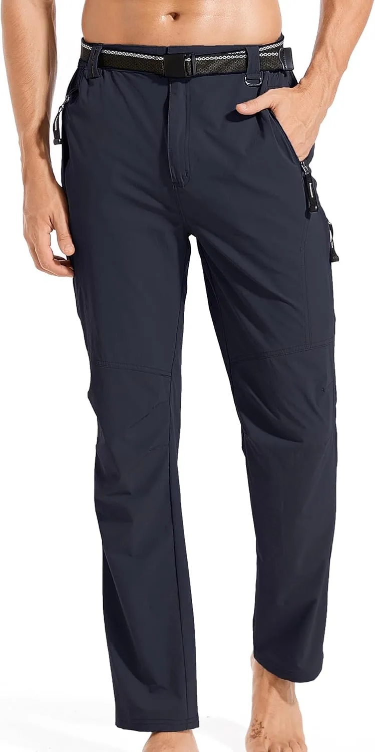 WENRONSTA Men's Hiking Work Cargo Pants Quick-Dry Lightweight Waterproof 6 Pockets Outdoor Mountain Fishing Camping Pants